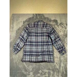 Pine Forest Heritage Lined Flannel Jacket Blue Plaid Workwear Grunge Men's M
